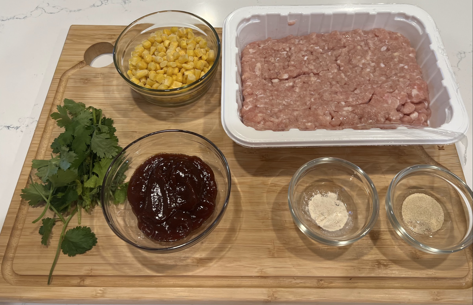 ingredients for bbq turkey tacos
